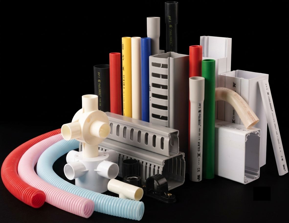 PVC conduits, fittings, trunking and accessories