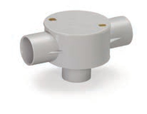 Circular Box Back Outlet Through 2 Way without Lid