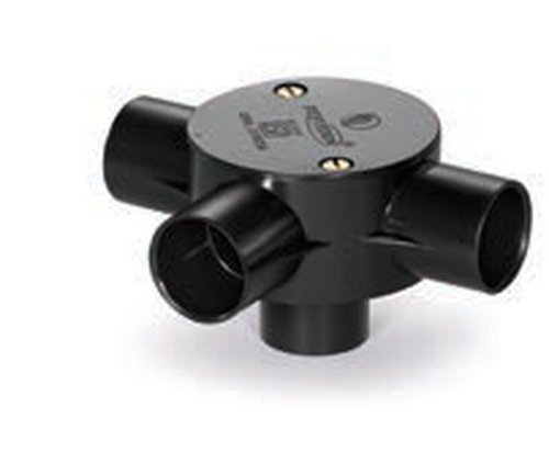 Circular Box Back Outlet Tee 3 Way without Lid