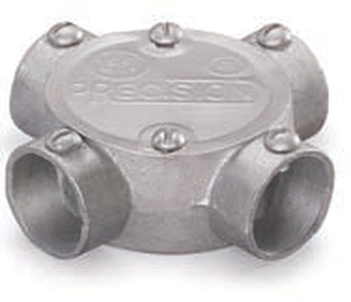 G.I. Circular Box Intersection 4 Way Screw Type
