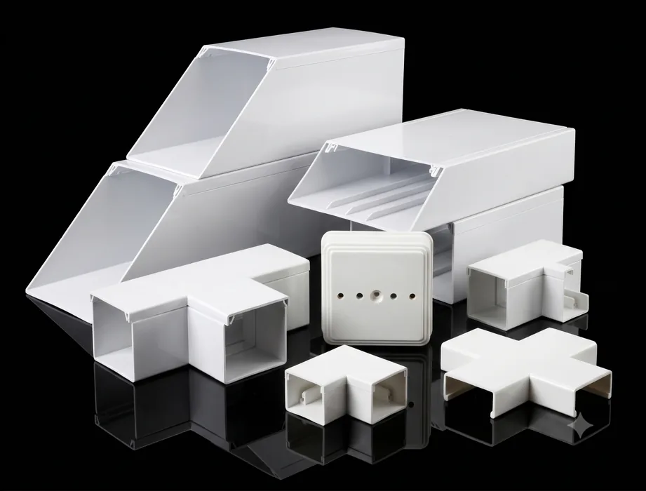 PVC trunking and fittings